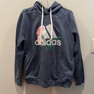 Women’s blue floral adidas hoodie